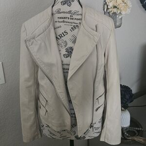 Forever 21 Light Tan Faux Leather Jacket